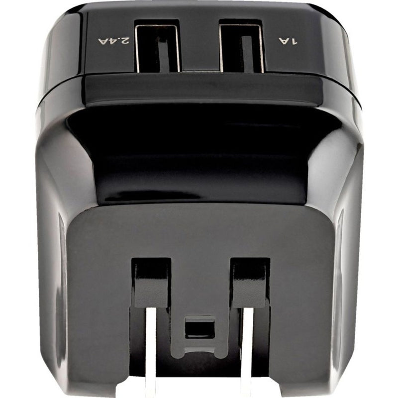 Top view of StarTech.com USB charger showing labeled charging ports