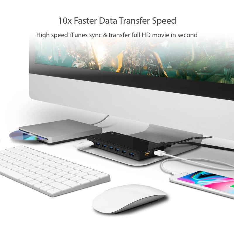 TP-Link UH720 demonstrating fast data transfer with connected devices