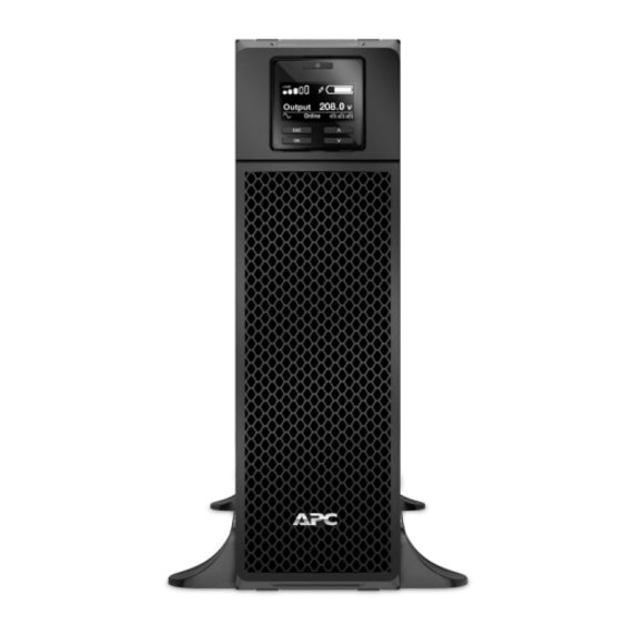 Front-facing view of APC Smart-UPS SRT5KXLT in tower configuration-alternate-image2