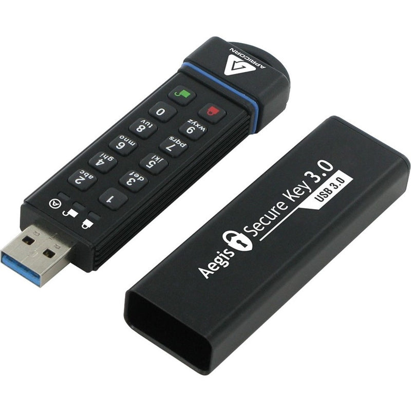 Aegis Secure Key 3.0 components showing secure housing and USB connector