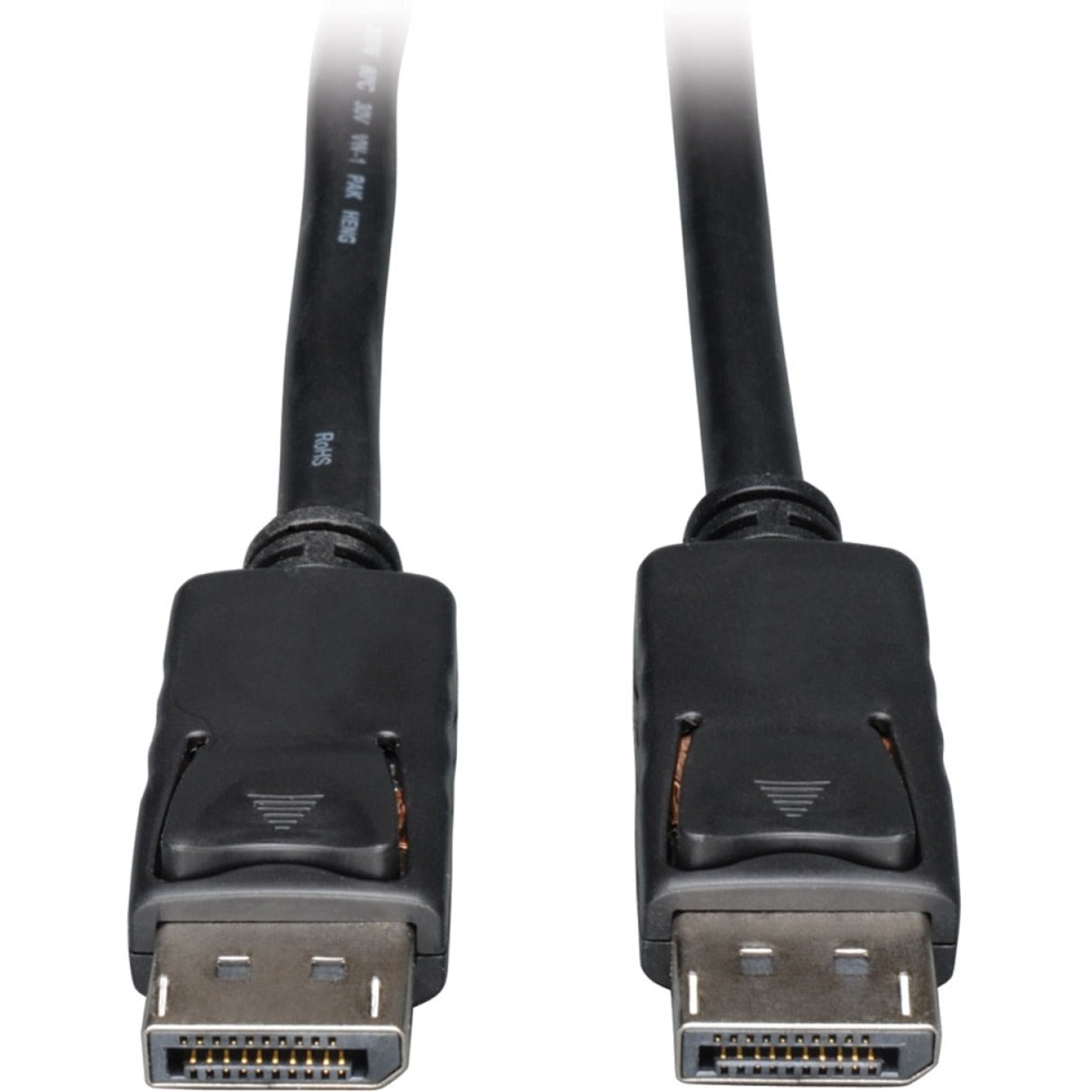 Tripp Lite P580-001 Cable de DisplayPort con pestillos (M/M) 1-pie Conductor de Cobre Negro