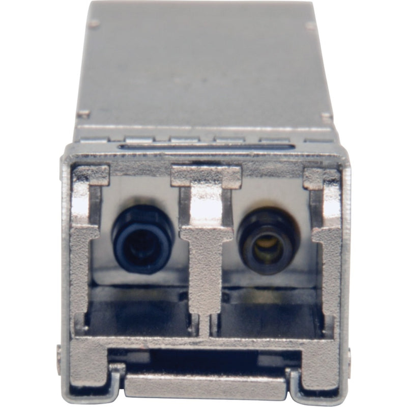 Close-up view of N286-10GSR-MDLC dual LC connector interface showing optical ports