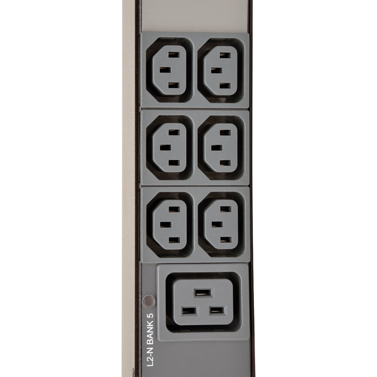 Detailed view of PDU outlet bank showing C13 and C19 receptacles-alternate-image5