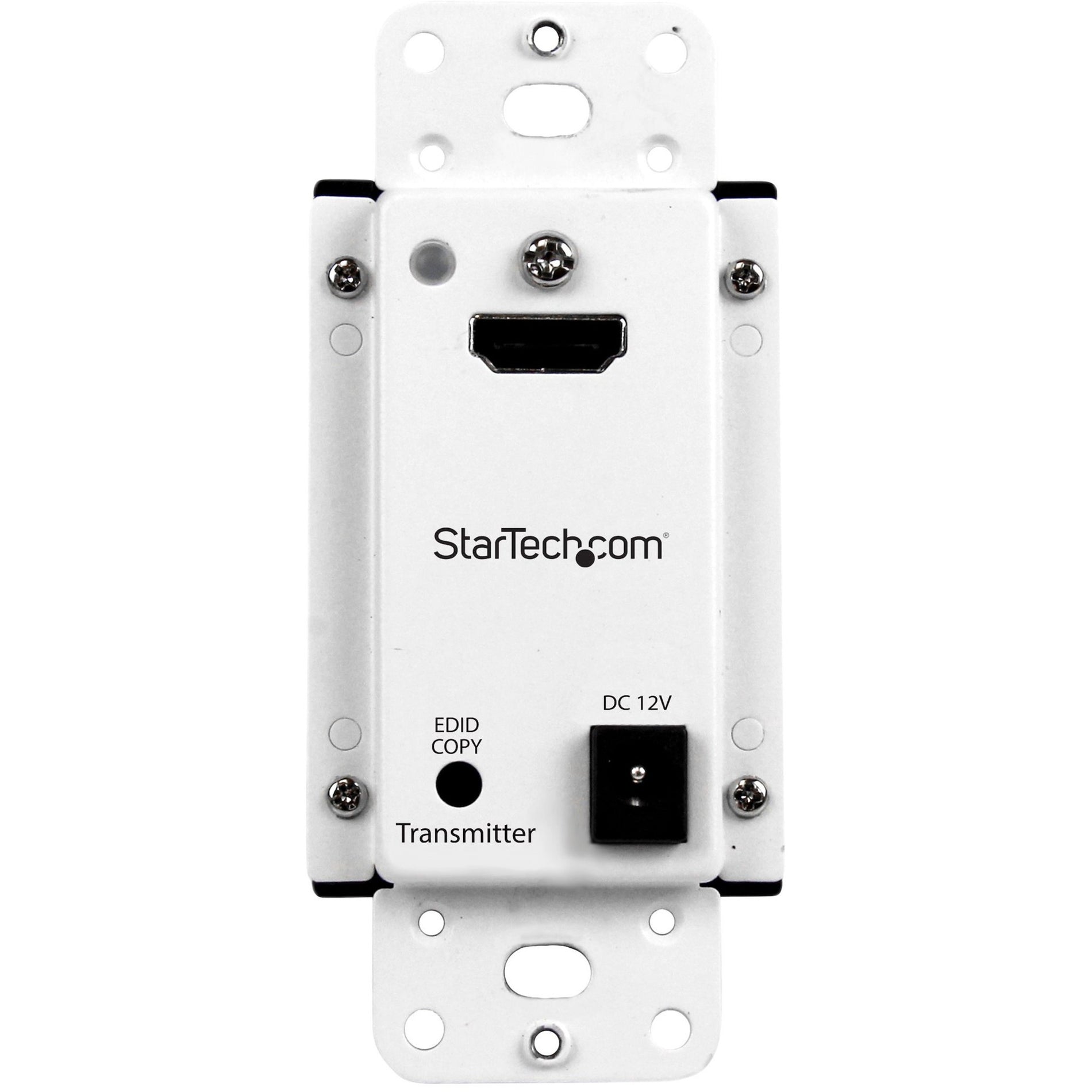 StarTech.com ST121HDWP Wall Plate HDMI over CAT5 Extender with Power Over Cable - 1080p - 165ft (50m), Video Console/Extender