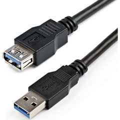 StarTech.com SuperSpeed USB 3.0 Extension Cable, 2m Black, Type A Male to Female, EMI Protection, 5 Gbit/s Data Transfer Rate, Shielded Twisted Pair, RoHS Compliant - USB3SEXT2MBK (Lifetime Warranty)