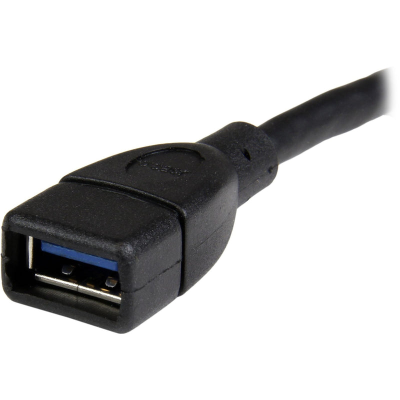 Detailed view of USB 3.0 female connector showing robust construction and blue interface