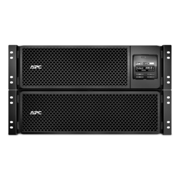 Direct front view of APC Smart-UPS SRT showing honeycomb grill pattern and display screen