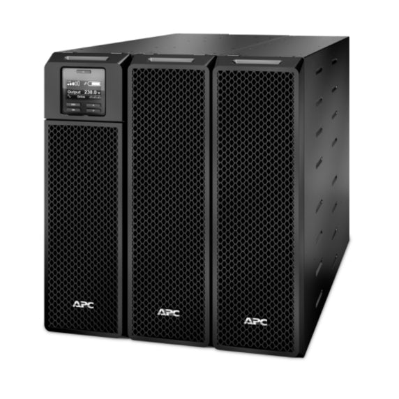 Three-quarter view of APC Smart-UPS SRT 8000VA showing modular design