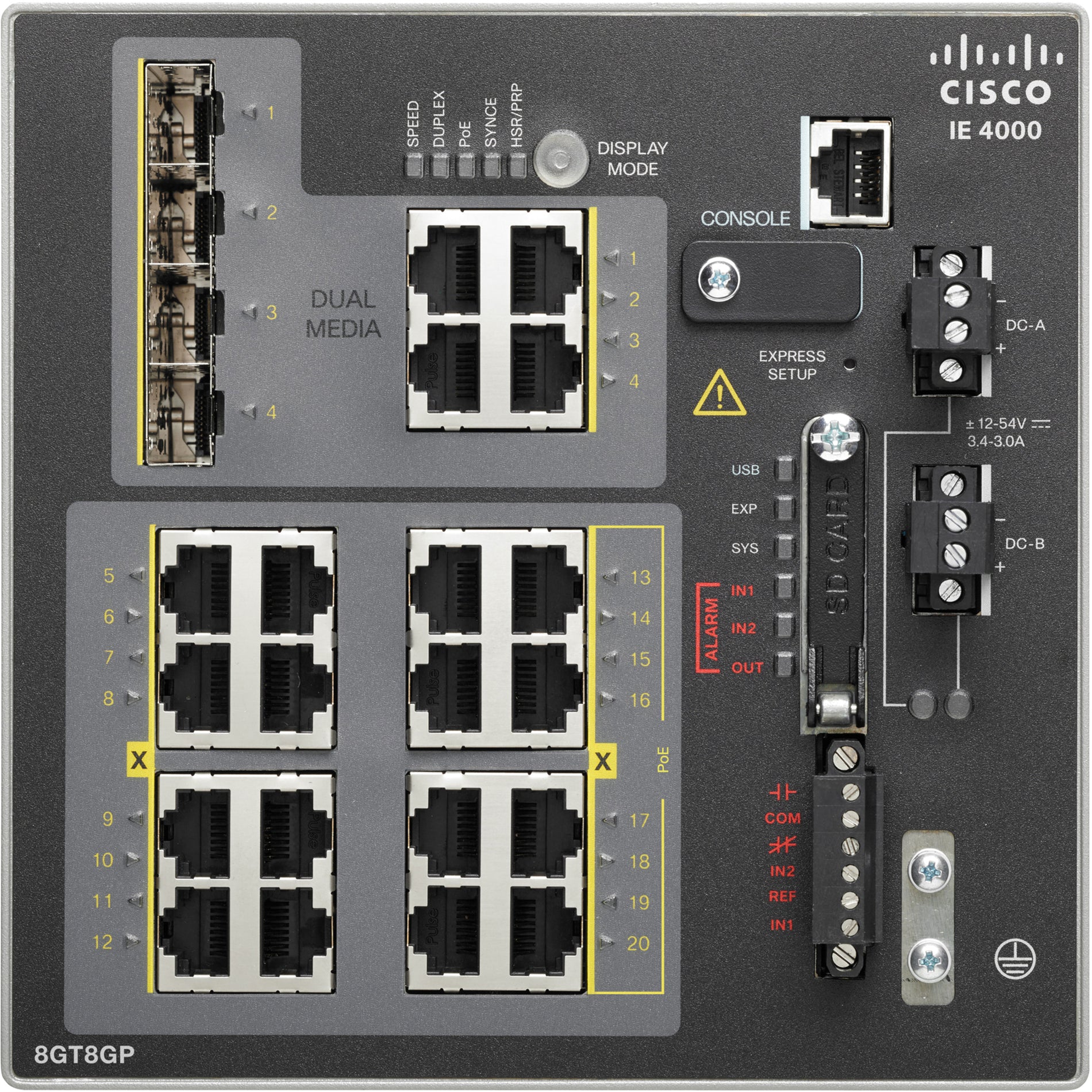 Cisco IE 4000 8 x RJ45 10/100/1000 with 8 x 1G (IE-4000-8GT8GP4G-E)