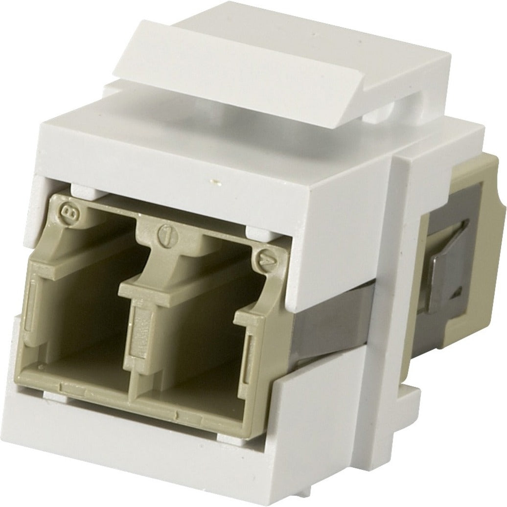 Black Box FMT357-R3 Keystone Snap Fitting - LC, White, Fiber Optic Network Adapter