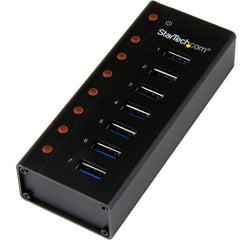 Hub USB 3.0 de 7 Puertos StarTech.com ST7300U3M - Conecta 7 Dispositivos de Alto Rendimiento a Tu Computadora o Mac