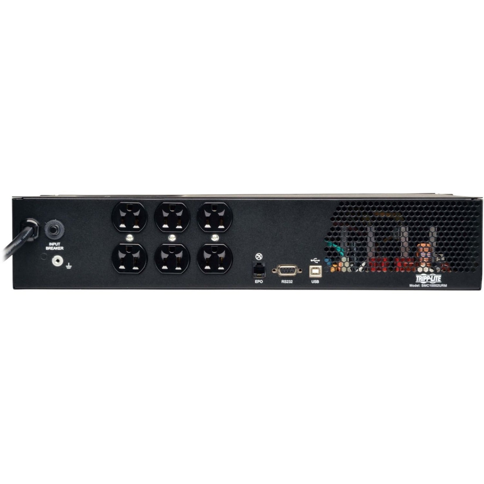 Tripp Lite SMC10002URM Line-Interactive UPS Power Supply, 1000 VA, 6-Out, Rack/Tower