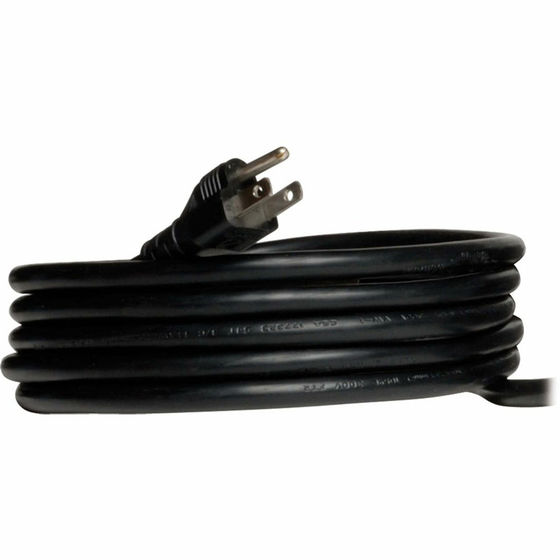 Close-up of Tripp Lite SMC15002URM UPS power cord with NEMA 5-15P plug