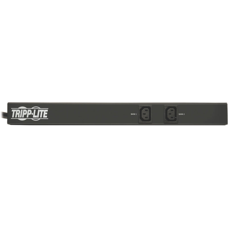 Top view of Tripp Lite PDUH32HV PDU showing branded design and bank labels