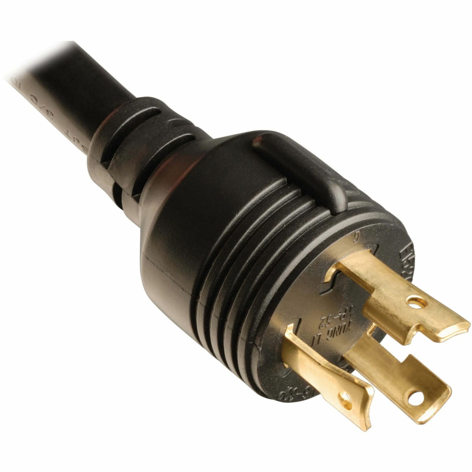 Close-up of NEMA L6-30P locking power plug with gold contacts-alternate-image5