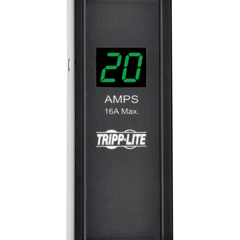 Close-up of digital amp meter display on Tripp Lite PDUMV20-72