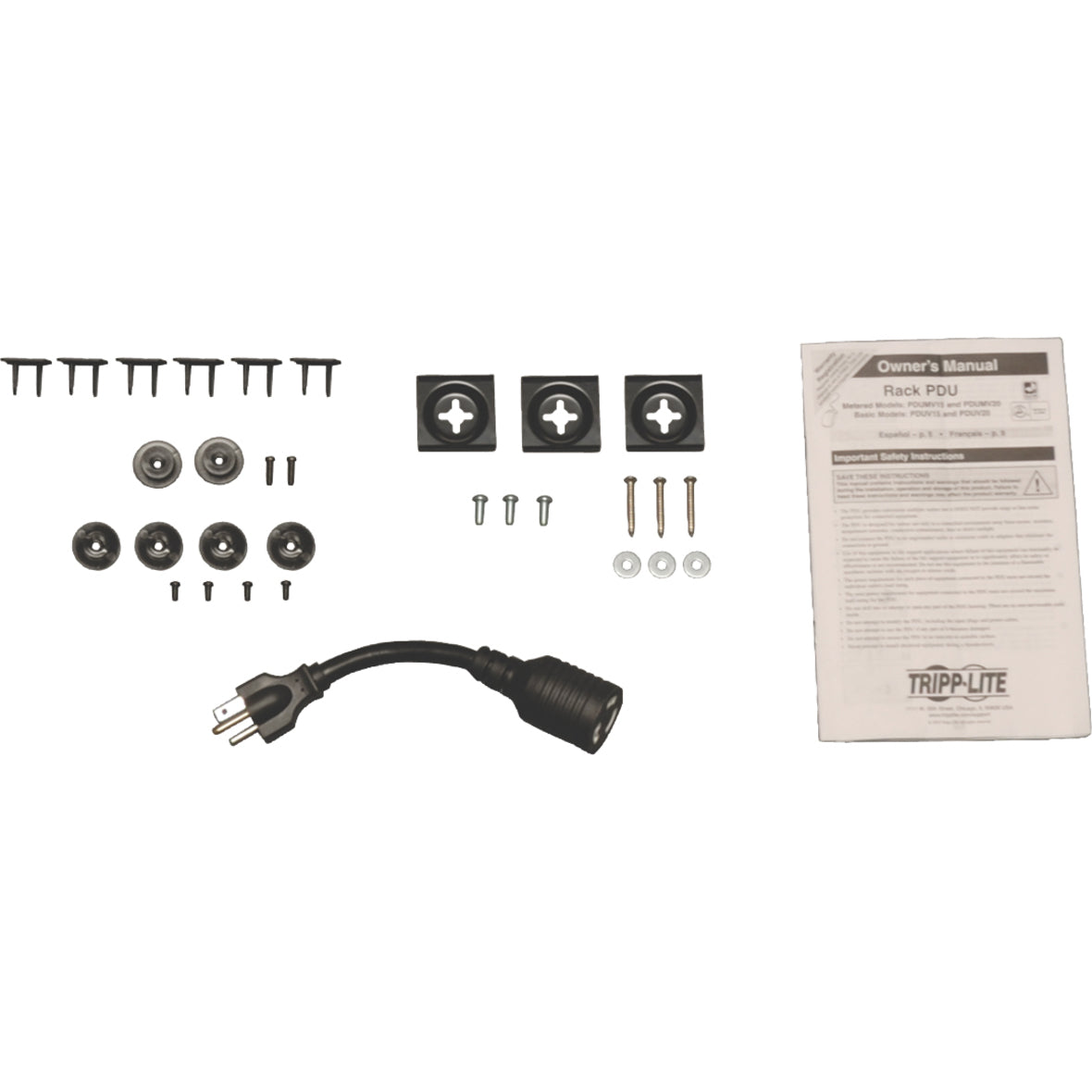 Installation components and mounting hardware for Tripp Lite PDU-alternate-image3