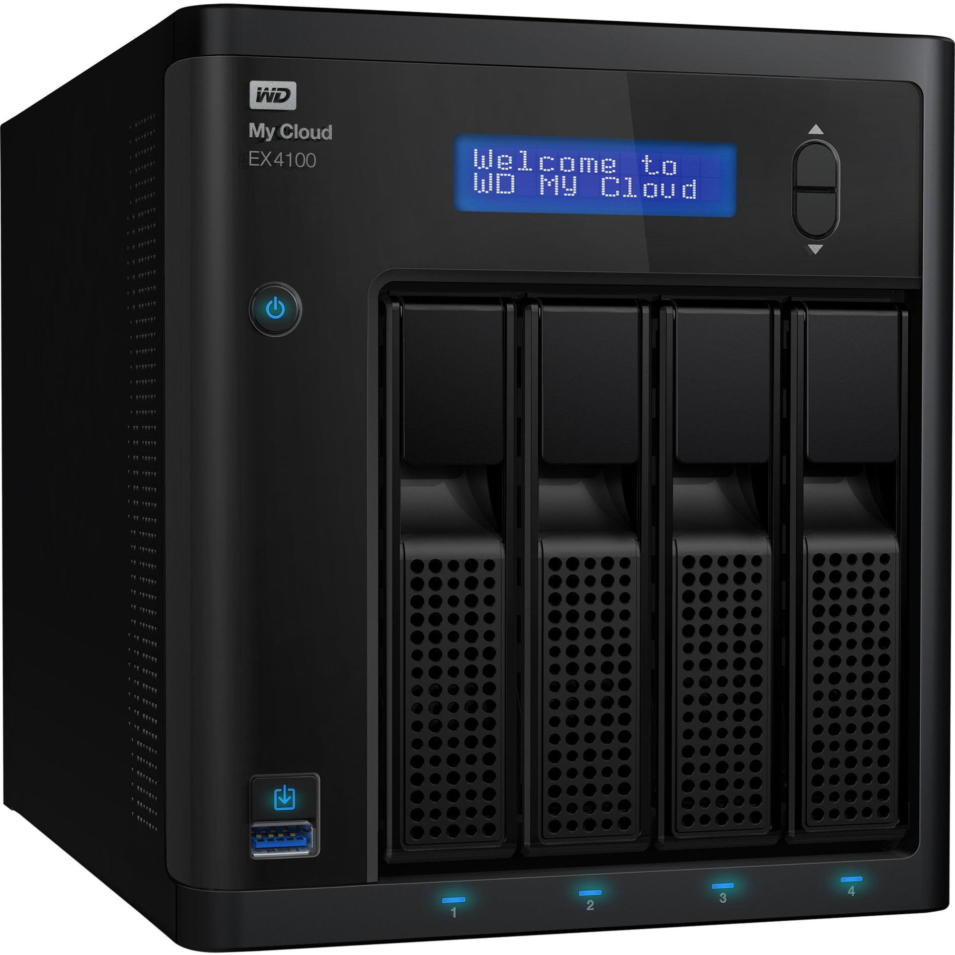 WD WDBWZE0000NBK-NESN My Cloud EX4100 4-Bay Diskless NAS with Intel® Processor, 0TB, Dual-core, Gigabit Ethernet