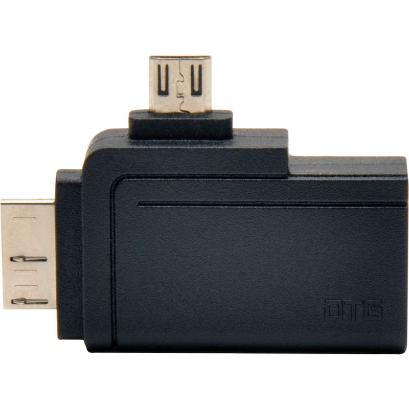 Top view of Tripp Lite OTG adapter showing multiple connection options