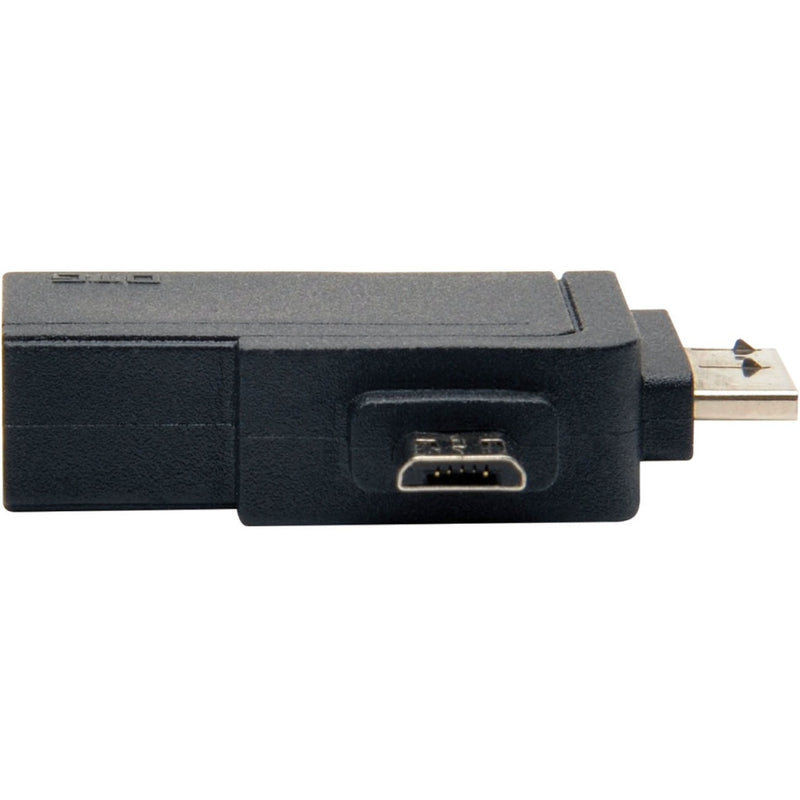 Close-up view of Tripp Lite OTG adapter's micro-USB port