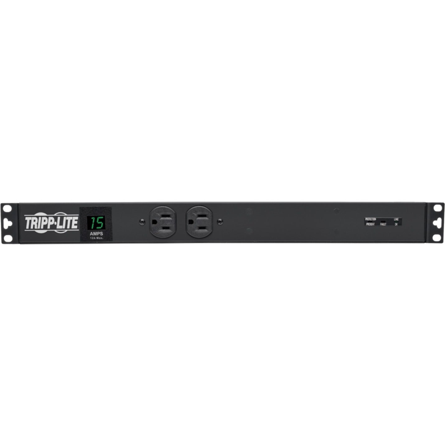 Horizontal view of Tripp Lite PDU showing full length and outlet arrangement-alternate-image2