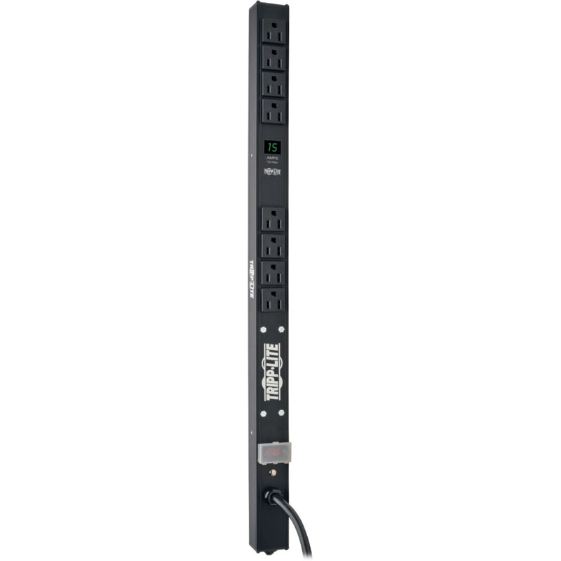 Full length view of vertical Tripp Lite PDU with 8 outlets