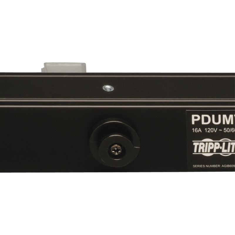 Detail of Tripp Lite PDU power specifications and branding