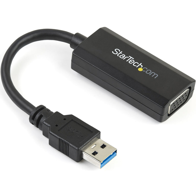 StarTech.com USB 3.0 to VGA adapter showing USB connector and VGA port