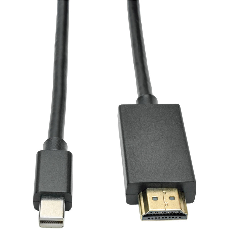 Close-up view of Mini DisplayPort and HDMI connectors showing gold-plated terminals and black housing