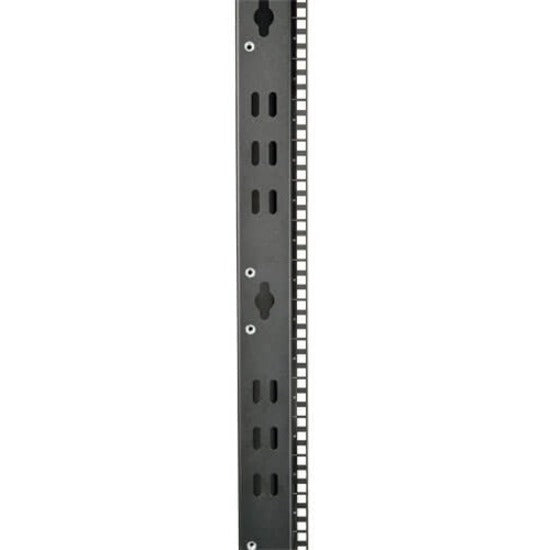 Close-up of SR4POST48HD mounting rail showing square holes and position numbers-alternate-image4