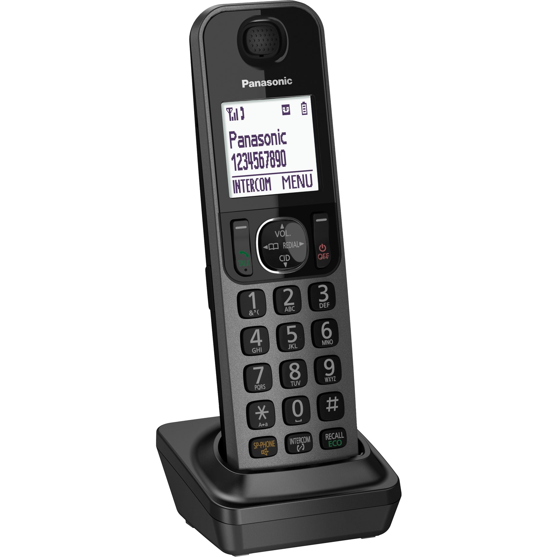 Panasonic KX-TGFA30M Teléfono inalámbrico de montaje en pared metálico negro