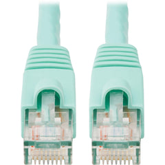 Tripp Lite Cat6a Network Cable, 10Gb/s High-Speed Patch Cable, Snagless RJ-45 Male Connectors, Strain Relief, Aqua 5ft - N261-005-AQ (Lifetime Warranty)