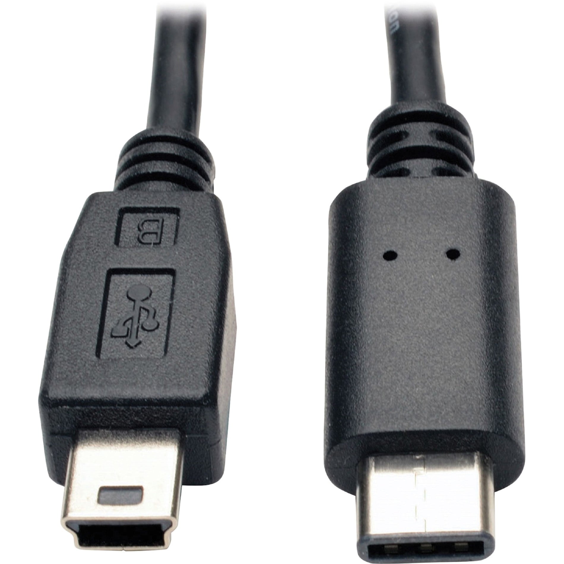 Tripp Lite U040-006-MINI USB 2.0 Hi-Speed Cable (5-Pin Mini-B Male to USB Type-C Male), 6-ft, Black