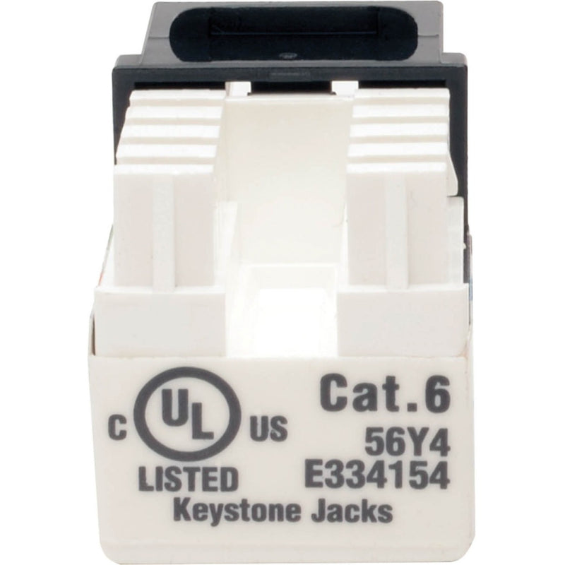 UL certification details and Cat6 specifications on keystone jack housing