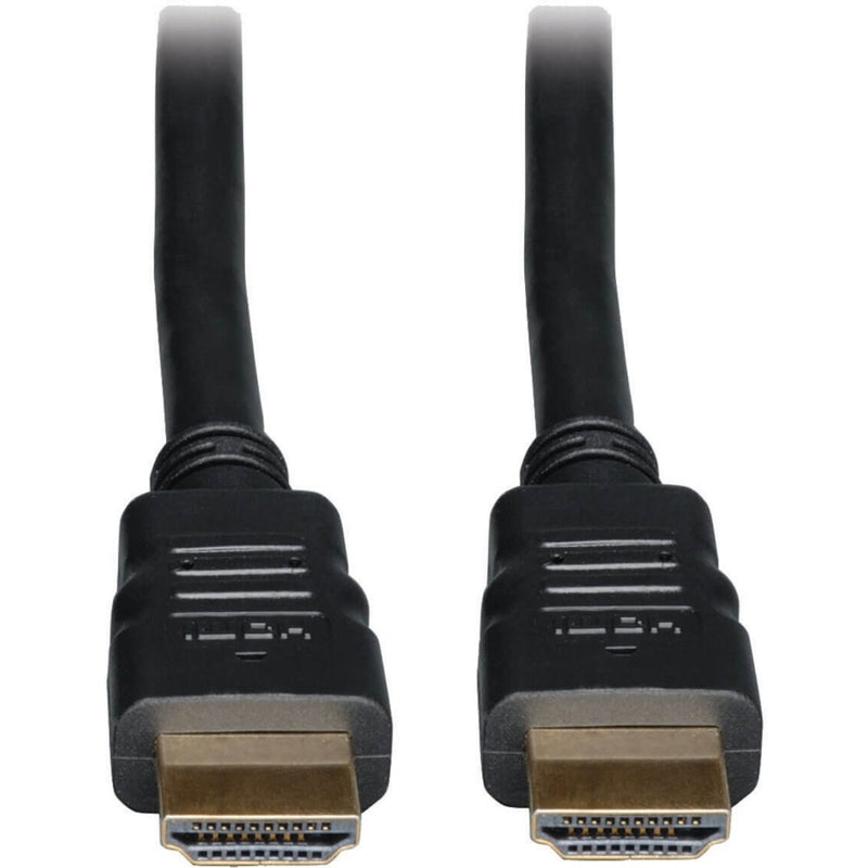 Close-up view of Tripp Lite P569-006-CL2 HDMI cable ends showing gold-plated connectors and black molded strain relief