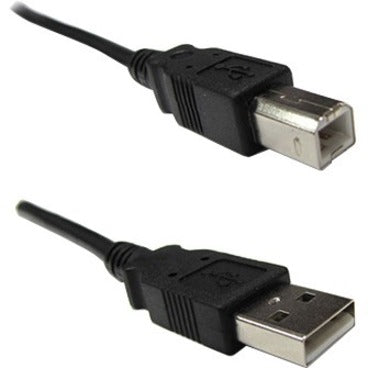 Weltron USB 2.0 Type A to Type B data transfer cable with black housing and metal connectors