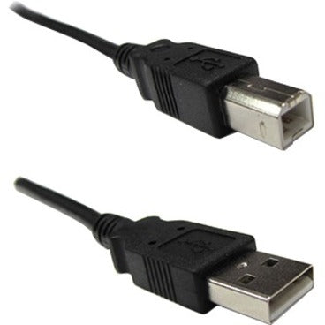 Weltron 90-USB-AB-15 USB Data Transfer Cable, 15 ft, 480 Mbit/s, Shielded, Black