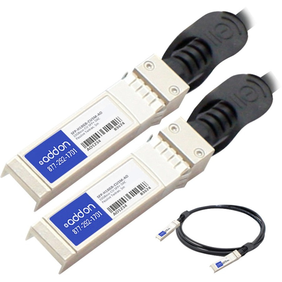 AddOn SFP-H10GB-CU5M-AO双轴网络电缆，10 Gbit/s，16.40 ft，被动  品牌名称：AddOn 品牌翻译：追加