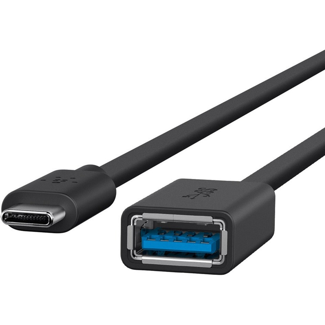 بيلكين F2CU036BTBLK 3.0 USB-C إلى USB-A محول ، شحن قابل للعكس ، طول الكابل 5 إنش