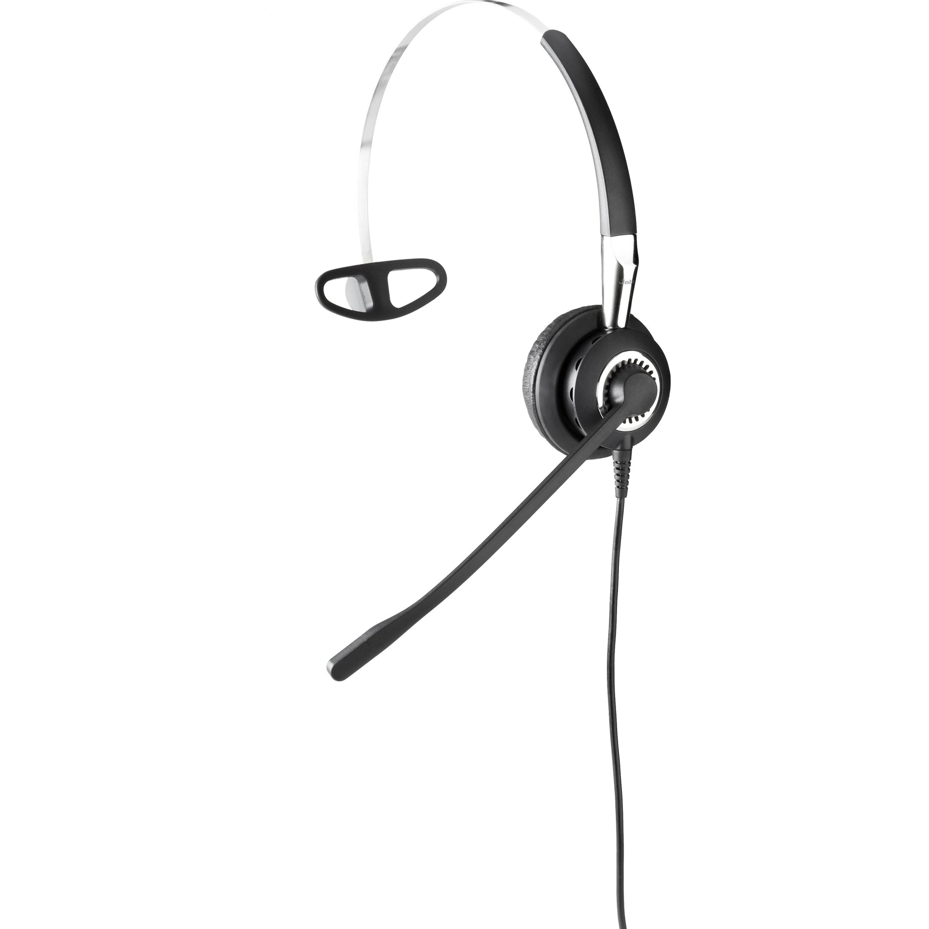 Jabra BIZ 2400 headset with adjustable headband and noise-canceling boom microphone in side view-alternate-image1