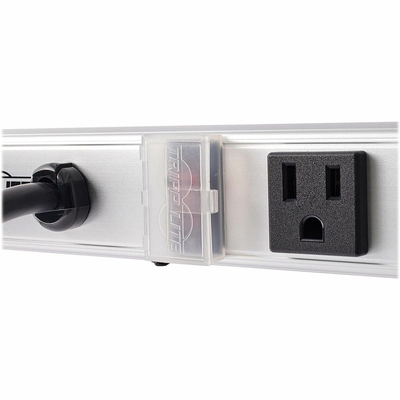 Detailed view of Tripp Lite PS3612RA outlet construction and power cord connection