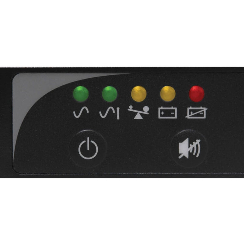 Close-up of SMART1000RM1UN LED status panel showing power indicators and control buttons