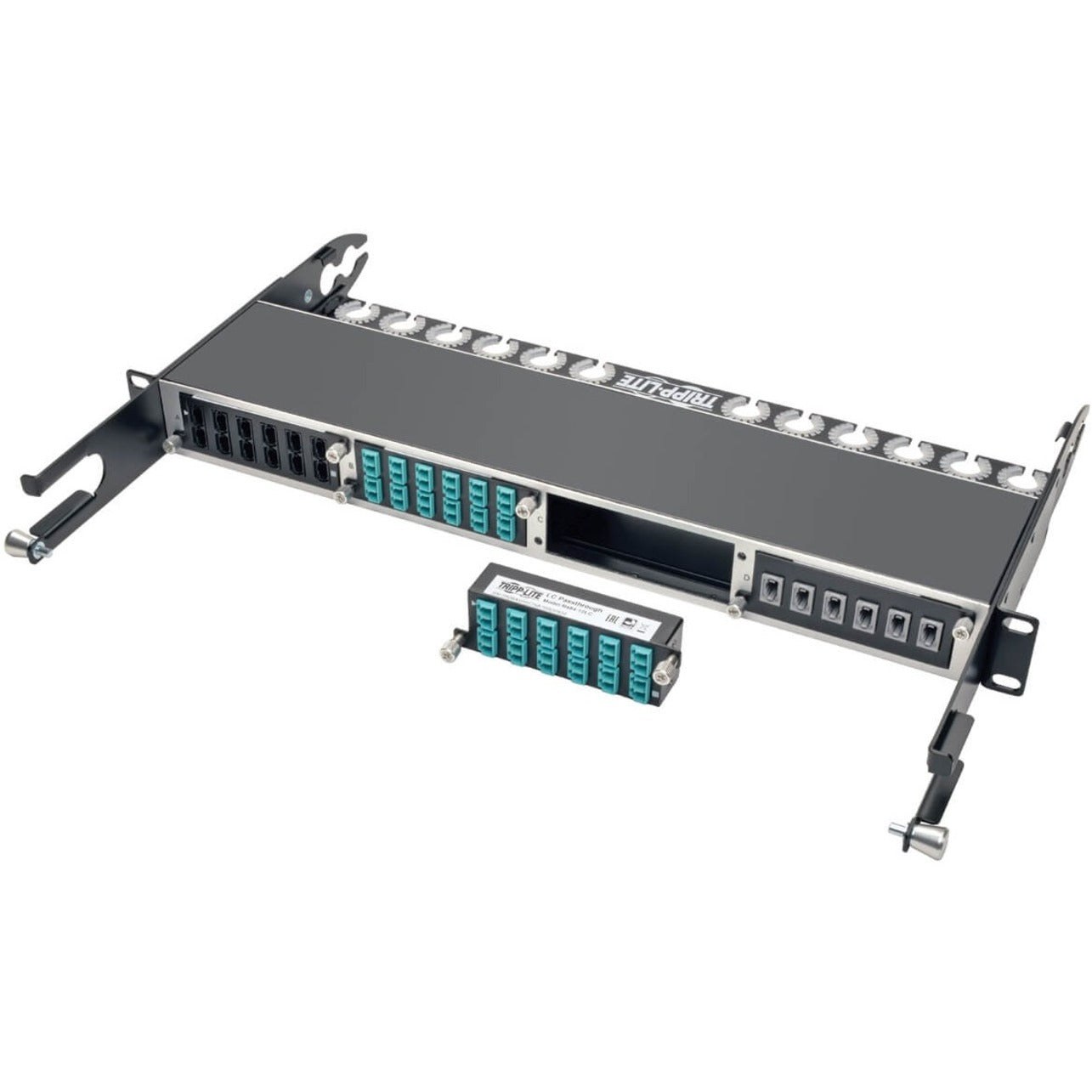 Tripp Lite N484-12LC 10GbE 通道盒 - (x12) LC 双工 网络补丁面板 特力品牌 - 特力