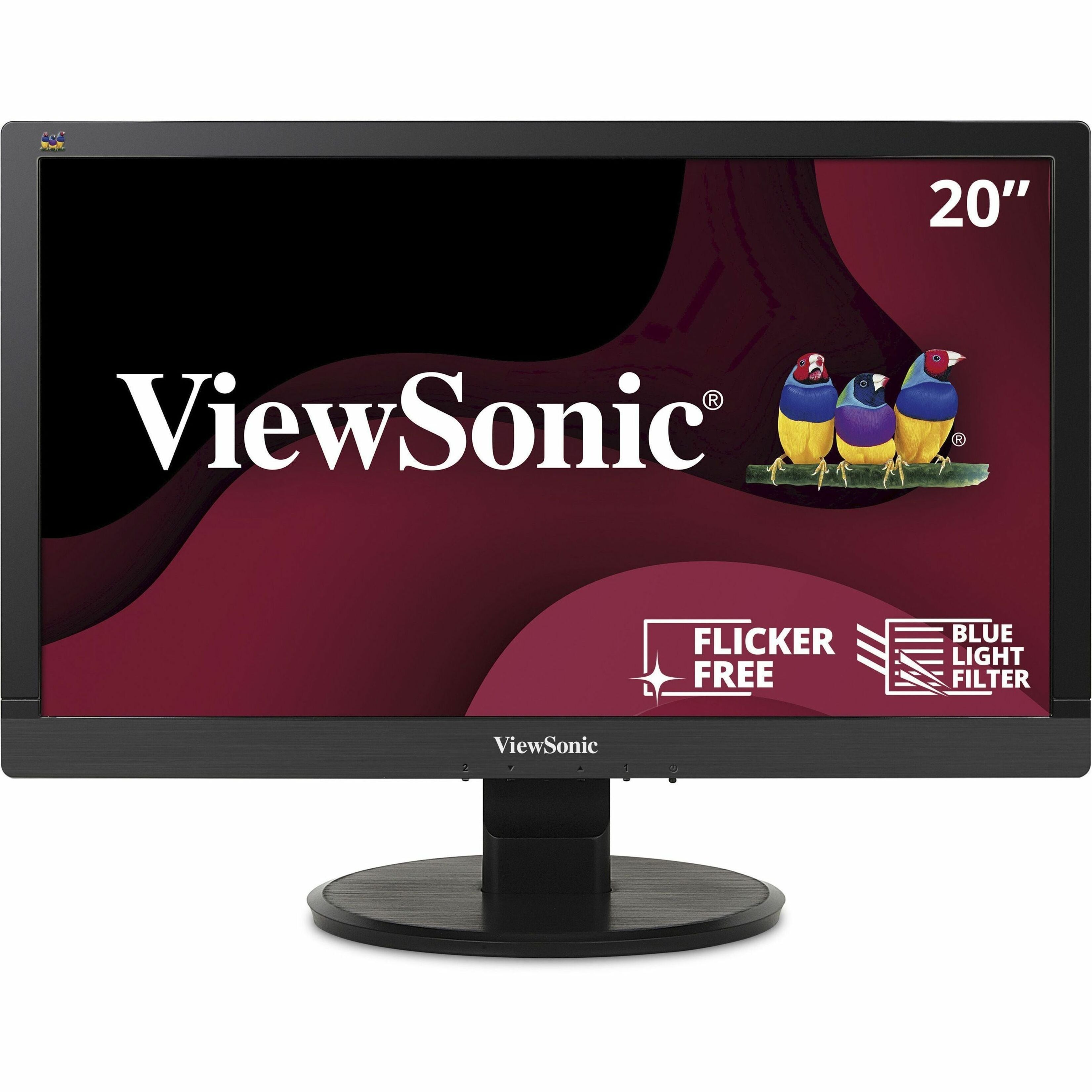 ViewSonic VA2055SM 20IN WS LED 1080P Full HD Monitor, SuperClear MVA Panel, VGA DVI, 3 Year Warranty