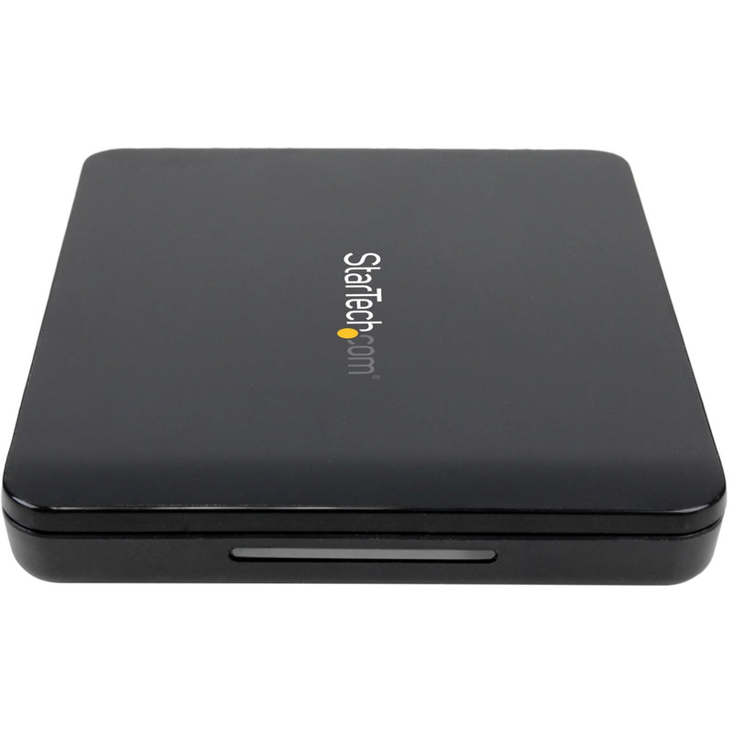 Front view of StarTech.com drive enclosure showing sleek design