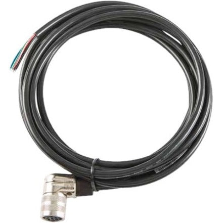 Honeywell VM1055CABLE Right Angle DC Power Cable showing black insulated cord with metallic right-angle connector and exposed wire ends-alternate-image1