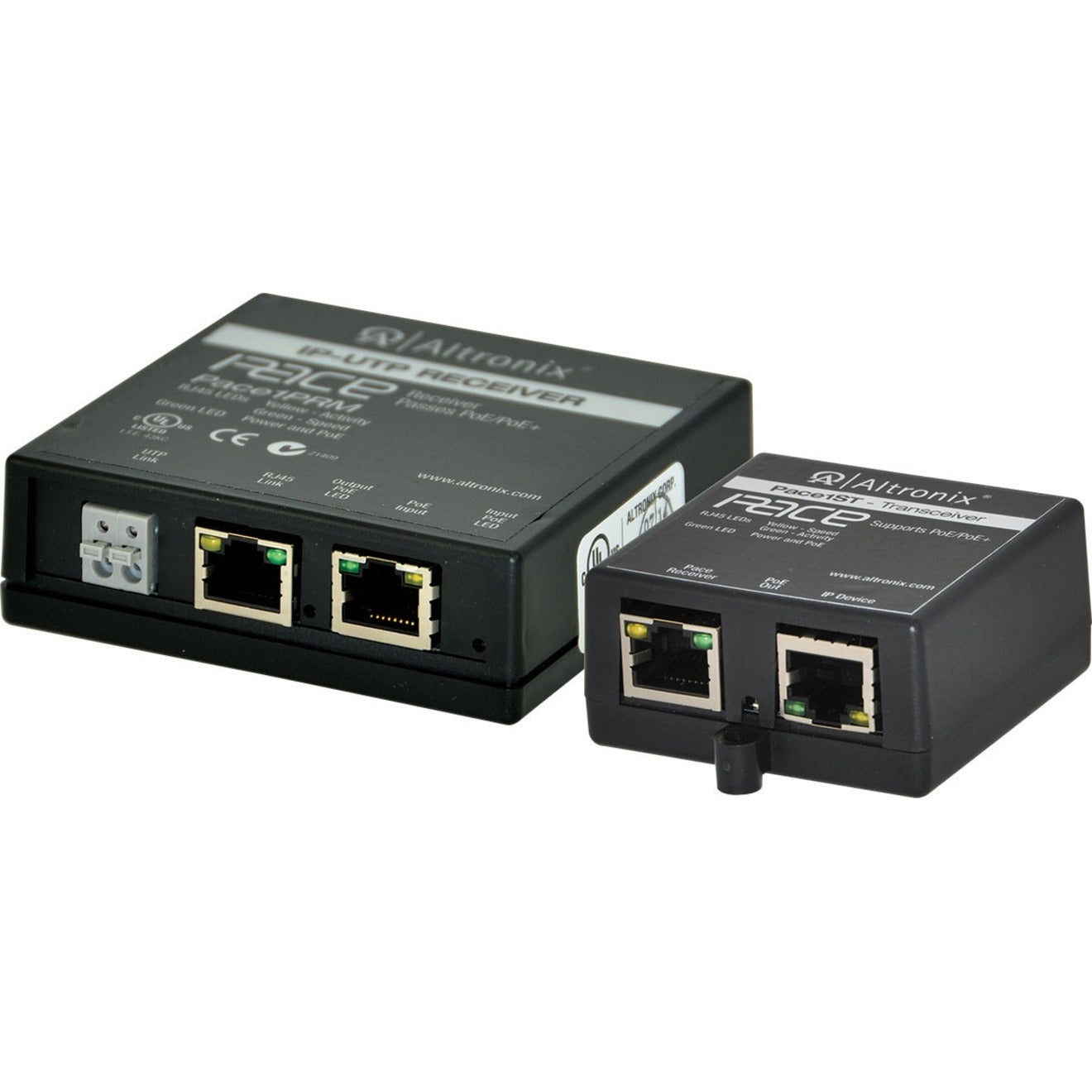 Altronix PACE1STR IP and PoE+ Over Extended Distance CAT5e Network Extender, Lifetime Warranty, NDAA Compliant