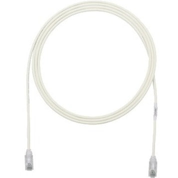 Panduit Cat.6 UTP 25-foot network patch cable in off-white with RJ-45 connectors and strain relief features