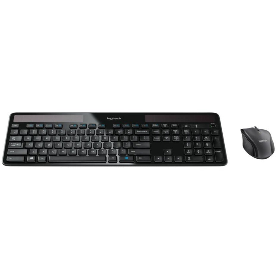 Logitech 920-005002 Wireless Solar Keyboard & Marathon Mouse Combo MK750, 3 Year Limited Warranty, RF Wireless Technology