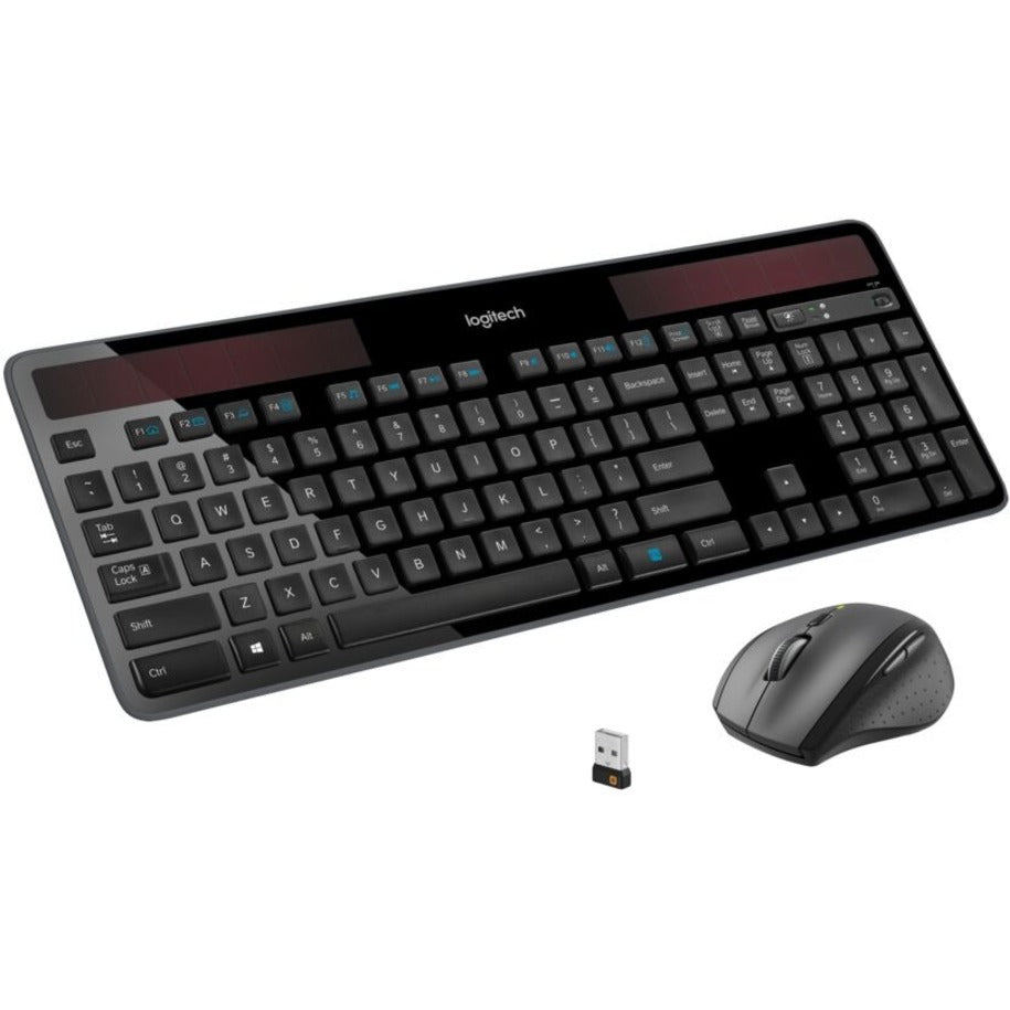 Logitech 920-005002 Wireless Solar Keyboard & Marathon Mouse Combo MK750, 3 Year Limited Warranty, RF Wireless Technology